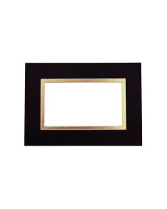 MD20175 8" x 10" Import Decorative Double Mat Black with Gold reveal 4 5/8" x 6 5/8" Opening