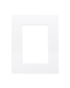 MS40001 8" x 10"  Slip-in Mat White with White Core 4 1/2" x 6 1/2" Opening