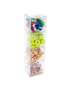 NBS3 Crystal Clear Nested Boxes – 1 9/16” x 1 9/16” x 6 1/16”-4 inner/1 outer