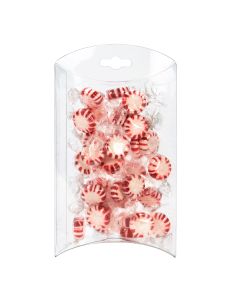 PB108 Crystal Clear Pillow Boxes with Optional Hanger – 5” x 7 ½” x 1 ½” - Middle length 6"