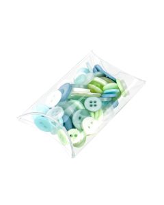 PB75NH Crystal Clear Pillow Boxes with No Hanger – 2” x 3” x ¾” - Middle length 2 1/4"