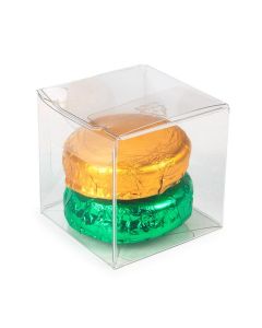 PLB104R Recyclable Crystal Clear Pop & Lock Boxes - 2" x 2" x 2"