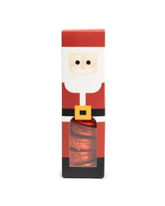 SKB228S Santa Printed Paper Window Box - 2 1/4" x 2 1/4" x 8"