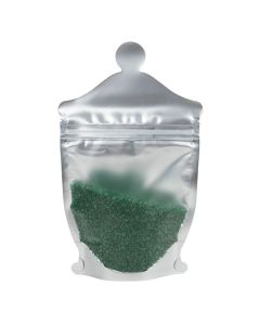 SP3FJ Apothecary Jar Shaped Zipper Pouch, Frosted - 5 1/2" x 2 3/8" x 9"