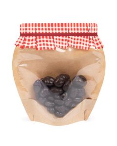 SP3JMZ  Small Jam Jar Shaped Zipper Pouch - 5 9/16" x 3" x 6"