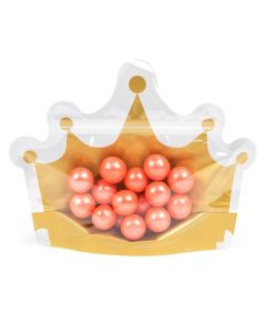 SP69CN Crown Shaped Zipper Pouch - 9 1/8" x 3" x 7"