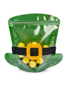 SP7LHZ Leprechaun Hat Stand Up Zipper Pouch - 8 1/2" x 3" x 7 3/4"