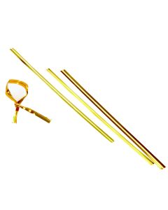 TT4MG Gold Metallic Plastic Twist Tie - 4" x 5/32"
