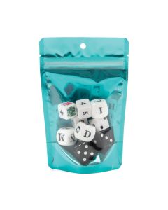 ZBGB2TL Teal Zipper Gusset Bag/Hang Hole - 4" X 2 3/8" X 6"