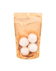 ZBGB3PC Peach Zipper Gusset Bag/Hang Hole - 5 1/8" x 3 1/8" x 8 1/8"