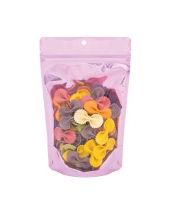 ZBGB3PK Pink Zipper Gusset Bag/Hang Hole - 5 1/8" x 3 1/8" x 8 1/8"