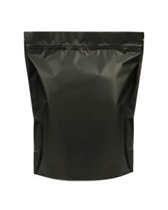 ZBGBB8 Black Matte Zipper Gusset Bag - 12 3/8" x 5" x 14 3/4"