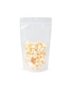 ZBGERR4F Frosted Recyclable Stand Up Zipper Pouch with RETAIN™ - 6 3/4" x 3 1/2" x 11 1/4"