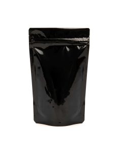 ZBGM4B Metallized Black Stand Up Zipper Pouch – 6 ¾” x 3 ½” x 11 ¼”