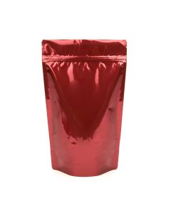 ZBGM6R Metallized Red Stand Up Zipper Pouch – 9” x 4 ¾” x 13 ½”