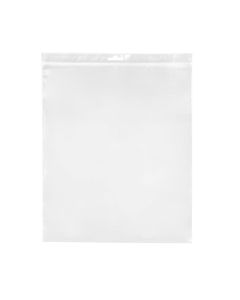 ZE1012V 2 Mil Crystal Clear Zip Bags – 10” x 12” (Euro Hang Hole - With Vent Hole)