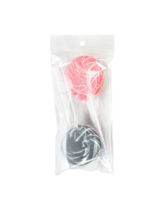 ZR36V 2 Mil Crystal Clear Zip Bags – 3” x 6” (Round Hang Hole - With Vent Hole)