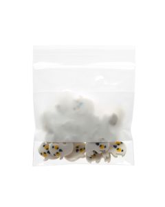 ZWC33 2 Mil Crystal Clear Zip Bags – 3” x 3” (White Block)