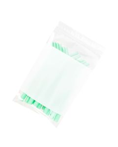ZWC58 2 Mil Crystal Clear Zip Bags – 5” x 8” (White Block)