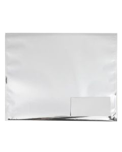 MMW129S Metallic Silver Glamour Mailer + Window - 12" x 9"