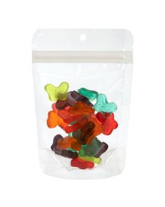 ZBGE2 Eco Clear PLA Stand Up Zip Pouch - 4" X 2 3/8" X 6"