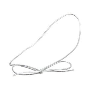 10MS Metallic Silver Elastic Stretch Loop - 10