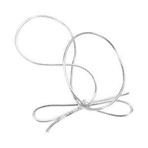 14MS Metallic Silver Elastic Stretch Loop - 14