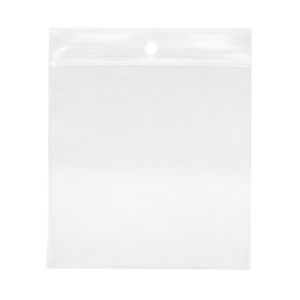2PR44 2 Mil Polyethylene Zipper Bag – 4” x 4” (Round Hang Hole)