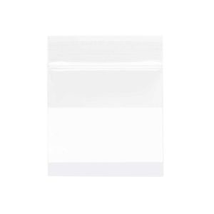 2WE22 2 Mil Polyethylene Zipper Bag – 2” x 2” (White Block)