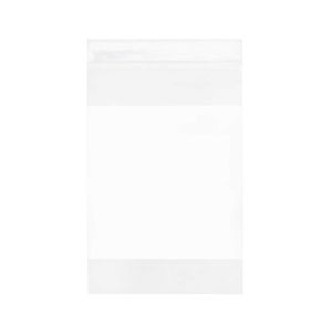 4WE46 4 Mil Polyethylene Zipper Bag – 4” x 6” (White Block)