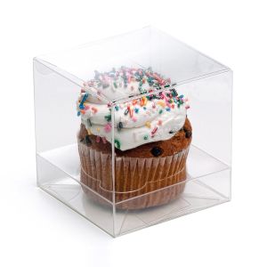 CBS208 Cupcake Box for Single Jumbo Cupcake – 4” x 4” x 4”