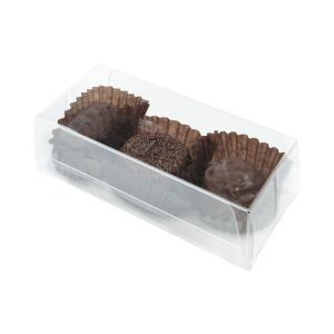 CNDY195 Chocolate & Truffle Box Set w/Insert (Holds 2 Truffles) – 2 1/8” x 4 ¼” x 1 3/8”