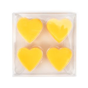 CNDYH276 Heart-shaped Clear Artisan Candy Box Set (Holds 4) – 2 3/4