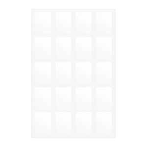 CS3 Clear Rectangle Seals – 7/8” x 1 ¼” – 20 per Sheet