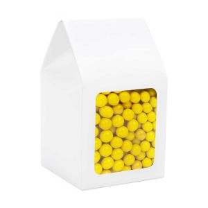 FS330 White Tapered Box with Window – 3 ½” x 3 ½” x 6 ½”