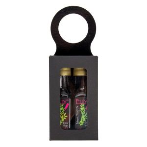 FS357B Hanging Black Wine Bottle Box - 2 1/4