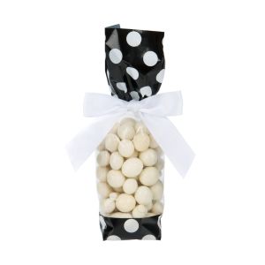 G1BW Black with White Polka Dot Printed Gusset Bag - 2