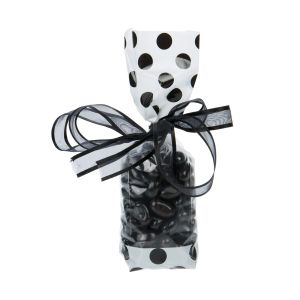 G1WB White with Black Polka Dot Printed Gusset Bag - 2