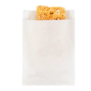 GPB3W White Grease Resistant Bag - 4 3/4