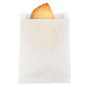 GPB4W White Grease Resistant Bag - 5 1/2