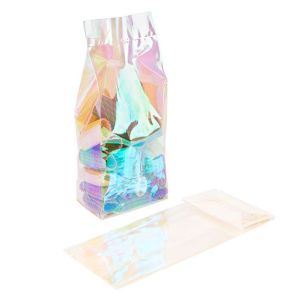 HFGPB1 Iridescent Flat Bottom Gusset Bag with Paper Insert - 5