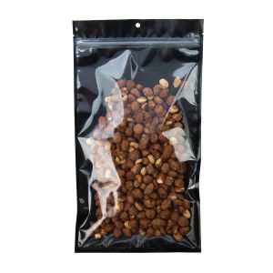 HZB8CB Zip Top Hanging Bag - Clear Front/Black Back - 7