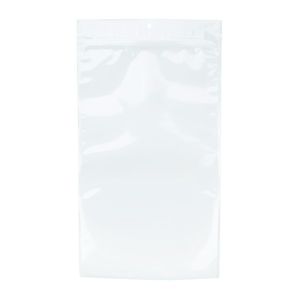 HZB8CW Zip Top Hanging Bag - Clear Front/White Back - 7