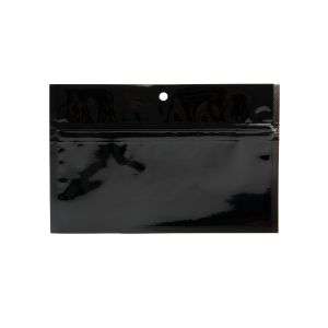HZBB2MB Black Zip Top Hanging  Bag – 6” x 2 ¾”