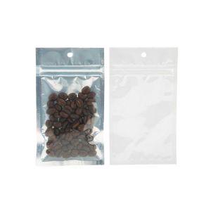 HZBB3CW Zip Top Hanging  Bag – Clear Front/White Back – 3” x 4 ½”
