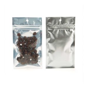 HZBB3S Zip Top Hanging  Bag – Clear Front/Silver Back – 3” x 4 ½”