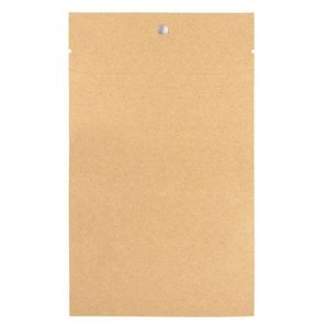 HZBB4K Kraft Zip Top Hanging Bag - 3 5/8