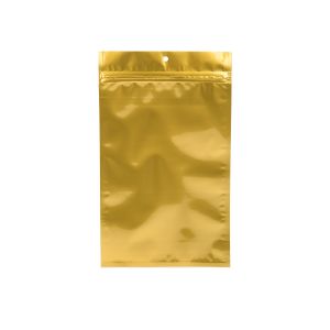 HZBB7MG Gold Zip Top Hanging  Bag – 6” x 9 ¼”