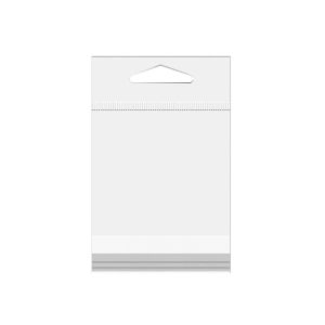 J6 Crystal Clear Jewellery Hang Bags – 4” x 4” (Bottom Loading)