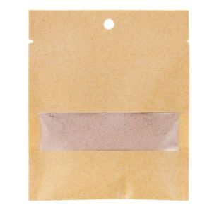 KHS34MW Matte Kraft Flat Heat Seal Bag with Window - 3